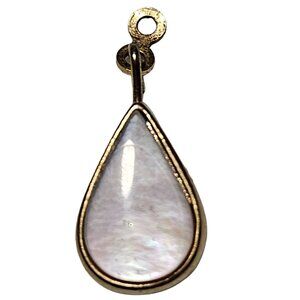Vintage Faux Pearl Teardrop Pendant for Necklace Gold Tone Retro Fashion Jewelry